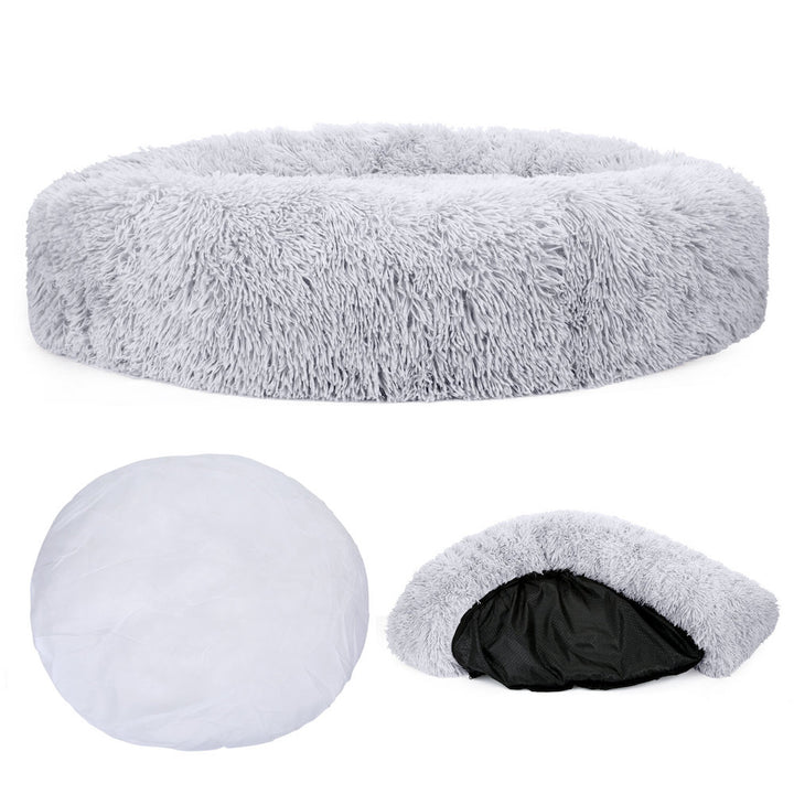 Donut Dog Bed Removable Cover (Light Grey)