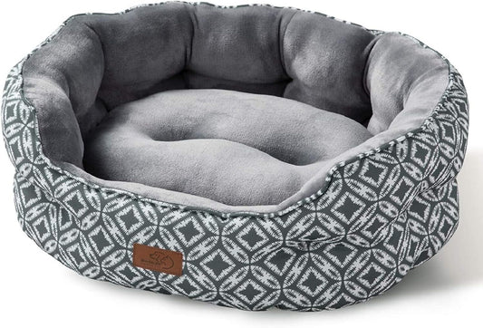 Small Dog Cat Bed, Washable Round Waterproof Sofa for Pets Puppy, Grey