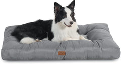 Large Waterproof Dog Bed, Washable Mattress Cushion for Crate, Grey 91cm