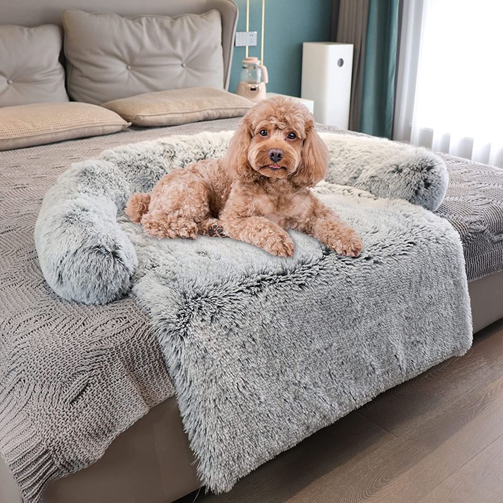 Sofa Dog Bed in Light Grey